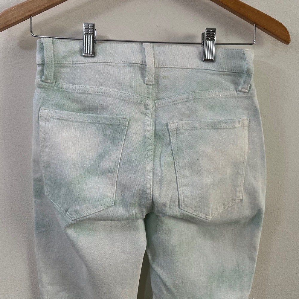 BANANA REPUBLIC Tie Dye Seafoam Mid-Rise Skinny SIZE 26P PETITE 4 Stretch Color - Picture 4 of 12